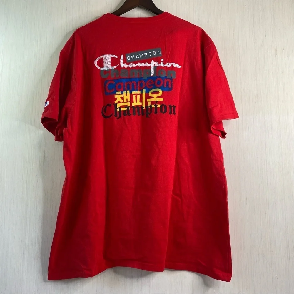 Champion Men’s Short Sleeve Heritage Crewneck Tee Red Size XXL - Picture 2 of 8